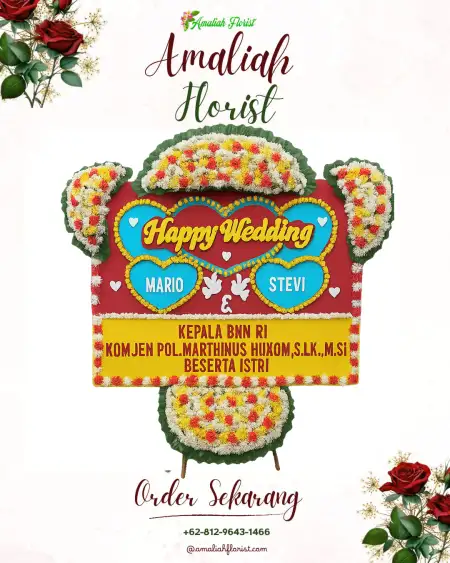 Papan Bunga Pernikahan Sinak